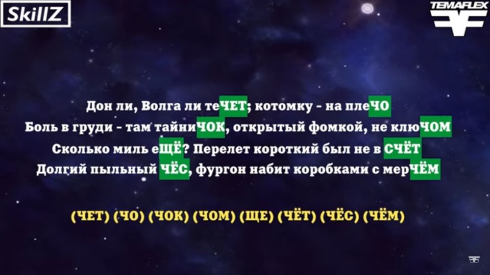 Схема рифмовки в рэпе