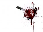 Drawn wallpapers Knife and blood 008115
